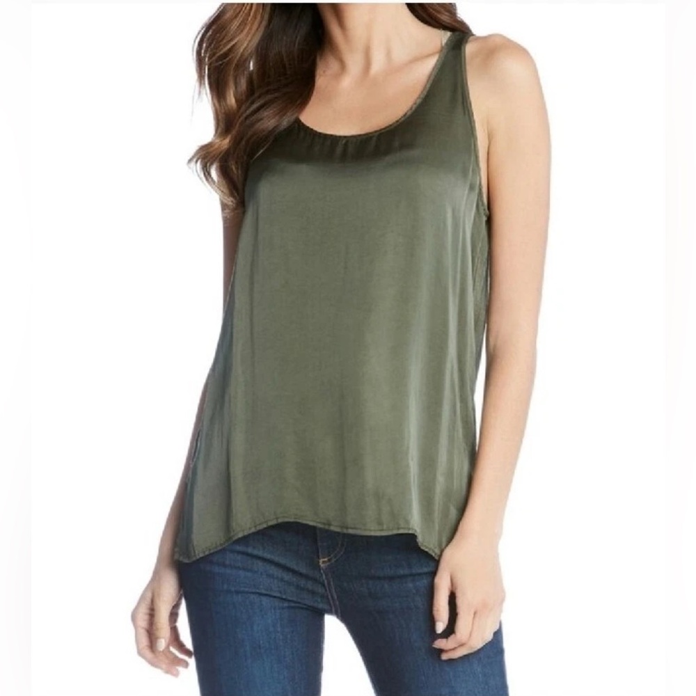 Fifteen Twenty‎ Olive Green Back Drape Top